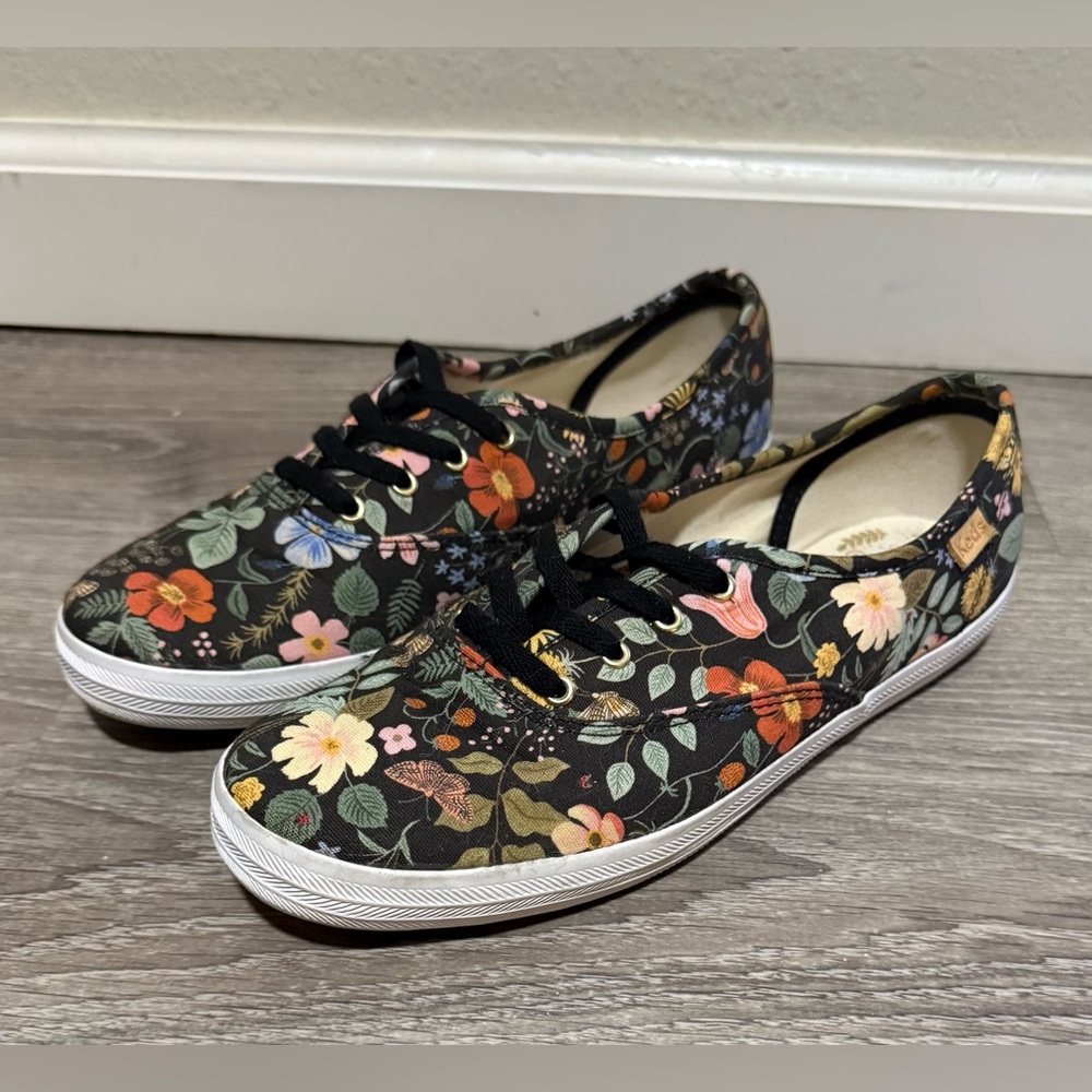 Keds x Rifle Paper Co Champion Floral Sneakers Strawberry Fields Women - Picture 3 of 7